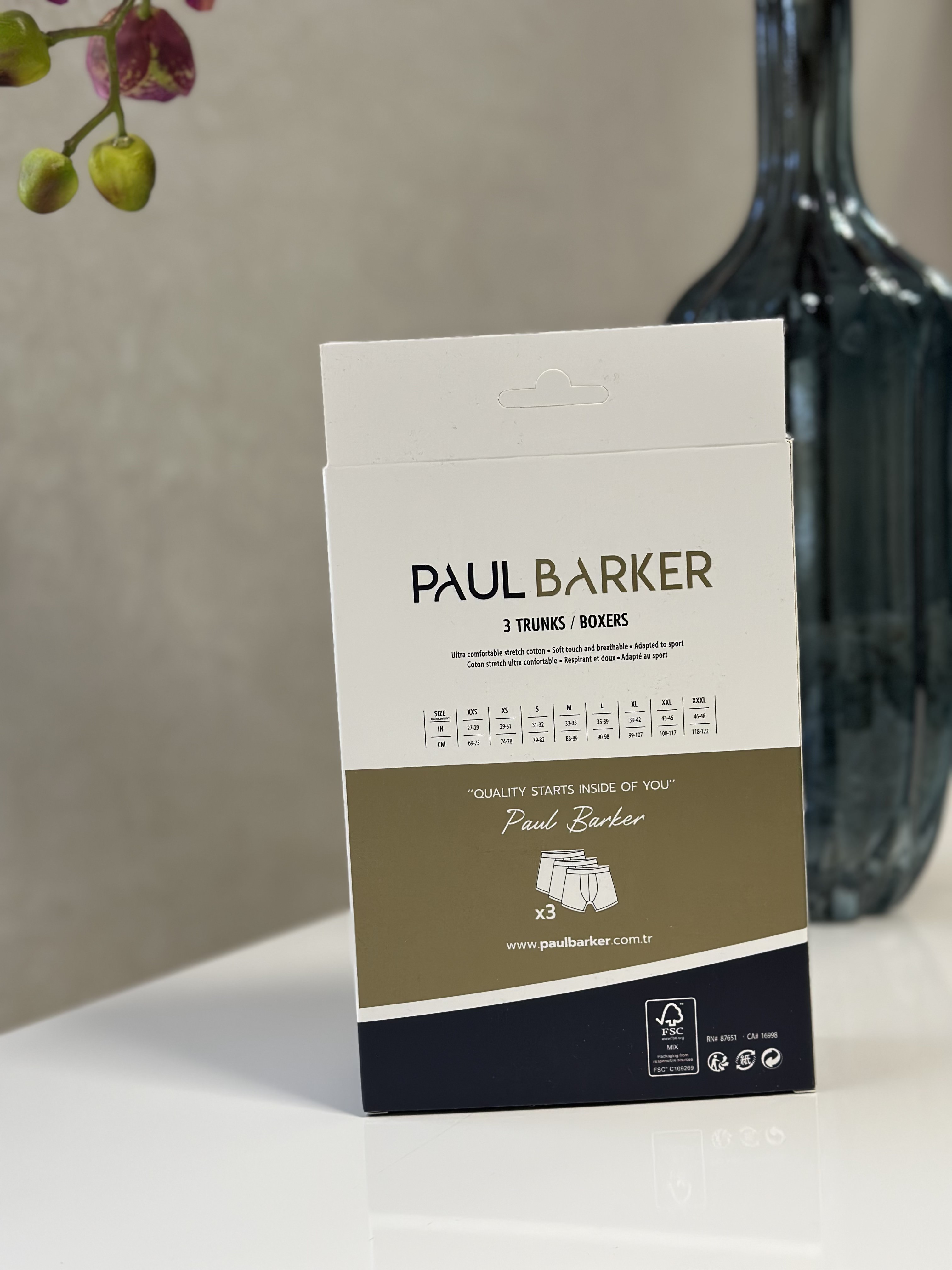Paul Barker 3'lü Erkek Boxer